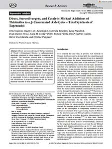 Selected Publications Asymmetric Catalysis SSNP Group